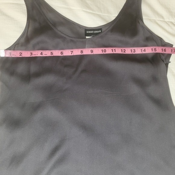 Giorgio Armani Charcoal Gray Silk Scoop Neck Short Shell Tank Camisole 42 / 8 - Picture 5 of 7